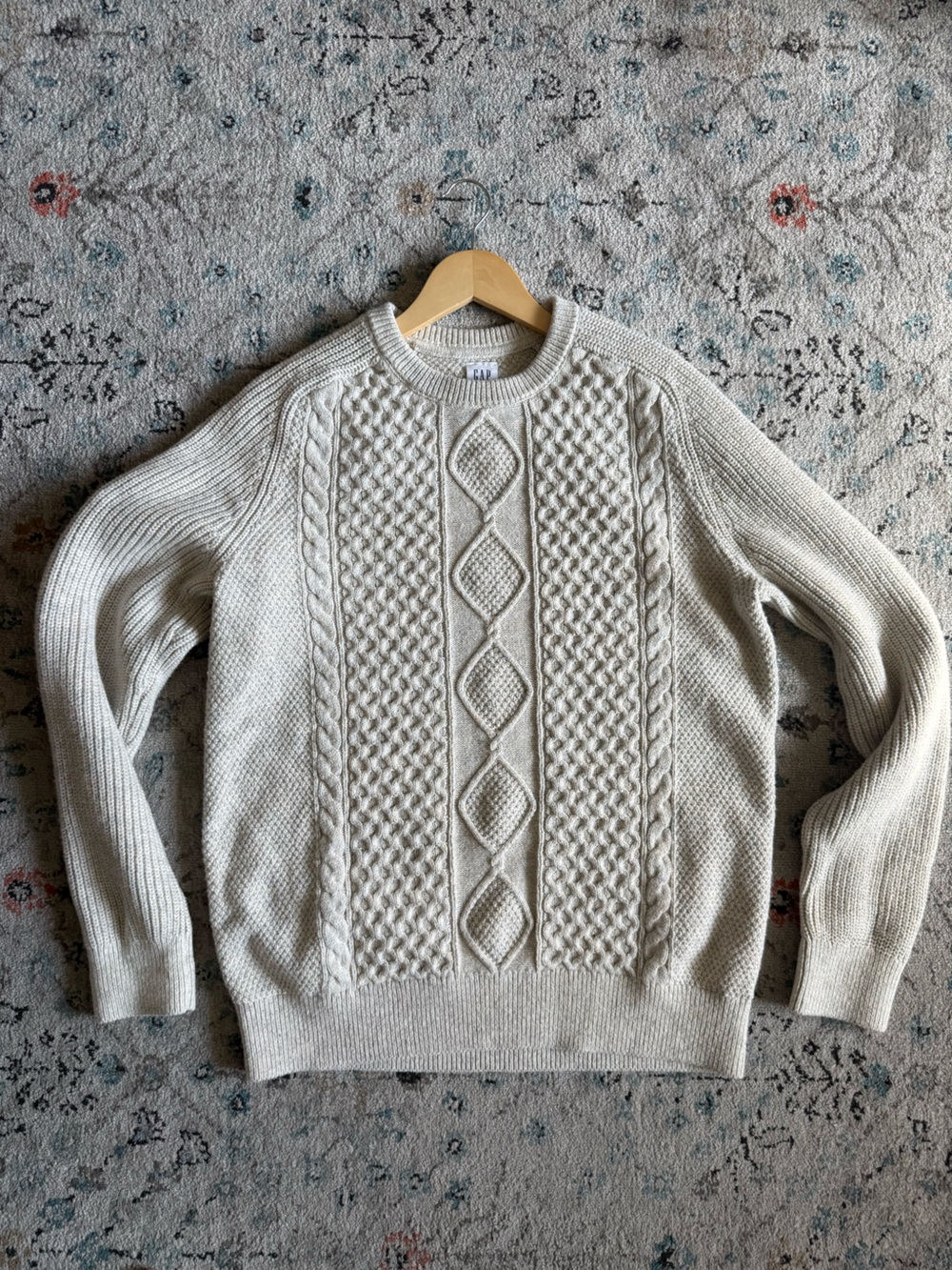 GAP | Cream Cable Knit Crewneck Sweater
